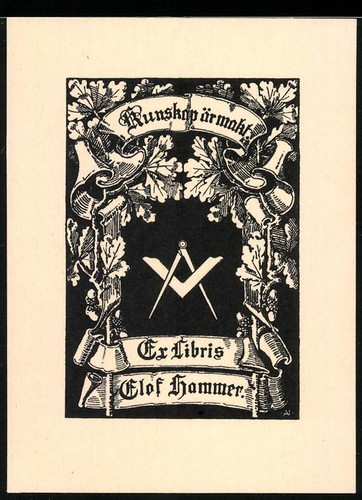 Exlibris olaf hammer - exlibris,