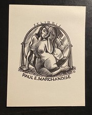 Exlibris Erotik Frau vor