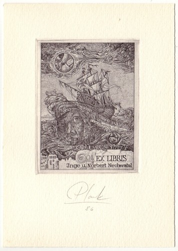 Heinz plank exlibris für - heinz, plank: