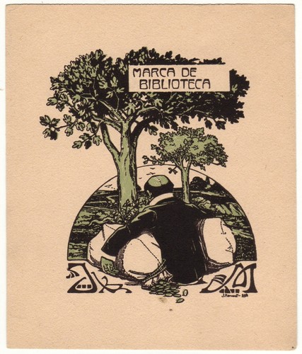 Joaquim renart exlibris für - joaquim, renart: