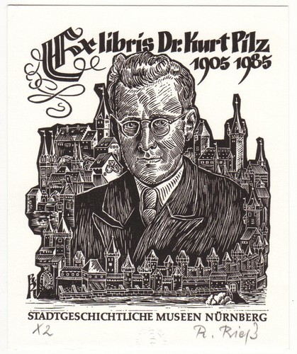 Rudolf riess exlibris kurz - rudolf,