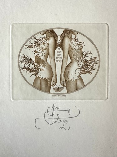Exlibris bookplate von - , lembit