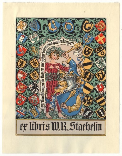 Carl roschet exlibris für w - roschet:,